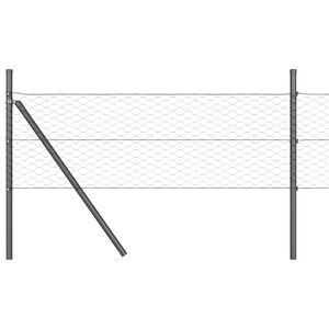 vidaXL Sześcioramienna podstawa ogrodzenia 10 x 0,5 m Stal pokryta PVC