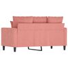 vidaXL Sofa 2-osobowa, r&oacute;żowy, 120 cm, tapicerowana aksamitem