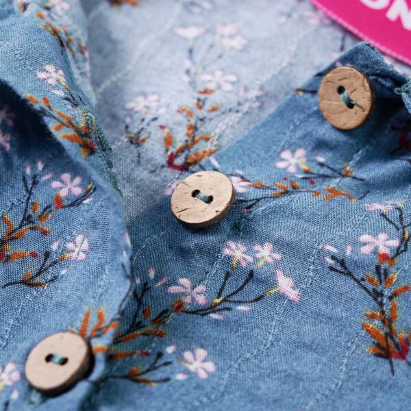 Sukienka dziecięca z długimi rękawami, kolor morski, 92