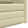 vidaXL Sofa Bed 110cm Kremowy Sztuczna sk&oacute;ra