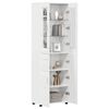 vidaXL Highboard z p&oacute;łką Wysoki połysk biały 60 x 35 x 182 cm