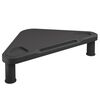 vidaXL Narożna podstawka pod monitor, czarna, 49x28x10,5 cm