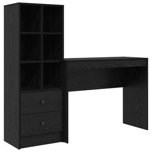 vidaXL Biurko Czarny Dąb 145,5 x 40 x 127 cm 2 szt.