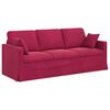 vidaXL Sofa 2 pcs Czerwone wino