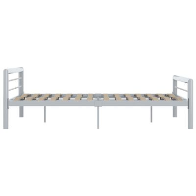 vidaXL Rama łóżka, szaro-biała, metalowa, 180x200 cm