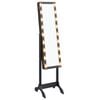 vidaXL Lustro stojące z LED, czarne, 34x37x146 cm