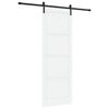 vidaXL Drzwi przesuwne biały i czarny 83 x 232 cm Lite drewno sosnowe
