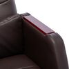 vidaXL Krzesło biurowe, brązowe, obite sztuczną sk&oacute;rą