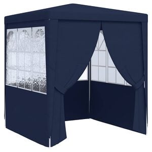 vidaXL Namiot imprezowy ze ściankami, 2,5x2,5 m, niebieski, 90 g/m&sup2;