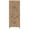vidaXL Highboard 2 pcs Dąb rzemieślniczy Materiał drewnopochodny