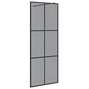 vidaXL Ściana prysznicowa typu walk-in Czarny 80 x 195 cm