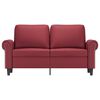 vidaXL 2-osobowa sofa, winna czerwień, 120 cm, sztuczna sk&oacute;ra