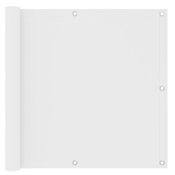 vidaXL Parawan balkonowy, biały, 90x600 cm, tkanina Oxford