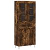 vidaXL Witrynka przydymiony dąb 69,5x34x180 cm materiał drewnopochodny