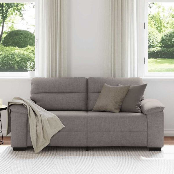 vidaXL Sofa 2-osobowa, kolor taupe, 180x81x84 cm, tkaniną