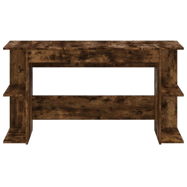 vidaXL Biurko, przydymiony dąb, 140x50x75 cm, materiał drewnopochodny