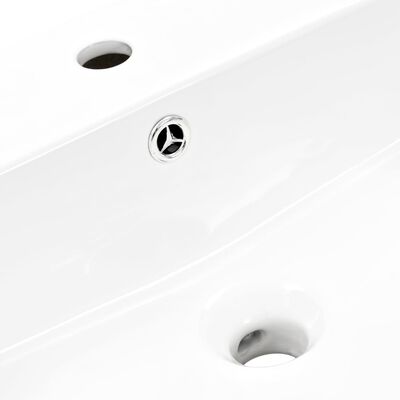 vidaXL Umywalka ścienna, ceramiczna, biała, 470 x 450 x 370 mm
