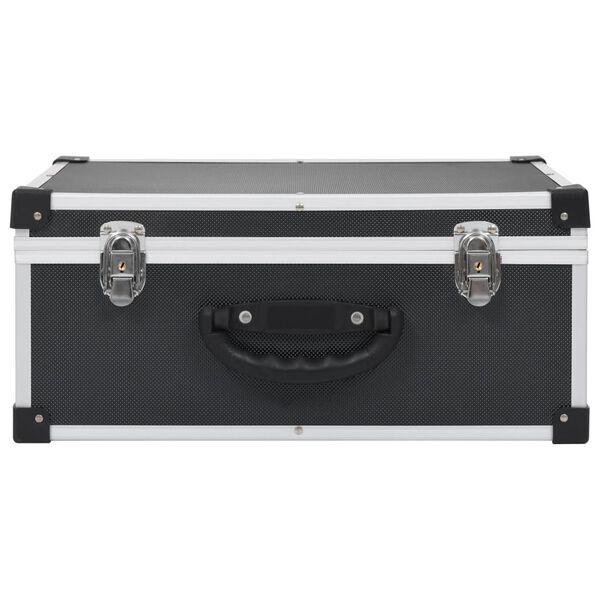 vidaXL Walizka na 60 płyt CD, aluminiowa, ABS, czarna