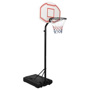 vidaXL Stojak do koszyk&oacute;wki, biały, 237-307 cm, polietylen