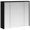 vidaXL Szafka z lustrem do łazienki Czarny Dąb 73,5 x 16 x 62,5 cm