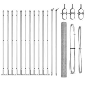 vidaXL Słupek ogrodzeniowy. Srebrny 25 x 1,6 m (siatka 13 mm) Stal