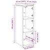 vidaXL Szafka ścienna Dąb rzemieślniczy 35 x 37 x 102 cm