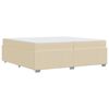 vidaXL Ramka ł&oacute;żka z materacem Kremowy 200 x 200 cm tkanina