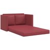 vidaXL Sofa podłogowa 2-w-1, kolor wina, 112x174x55 cm, sztuczna sk&oacute;ra