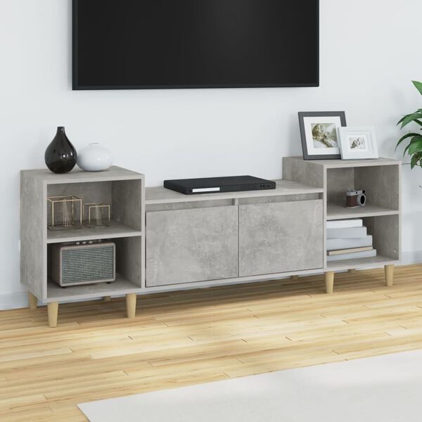 vidaXL Szafka pod TV, szarość betonu, 160x35x55 cm