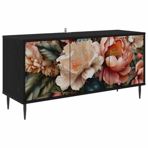 vidaXL Szafka pod telewizor BORNE 102 x 33 x 51 cm Czarny dąb