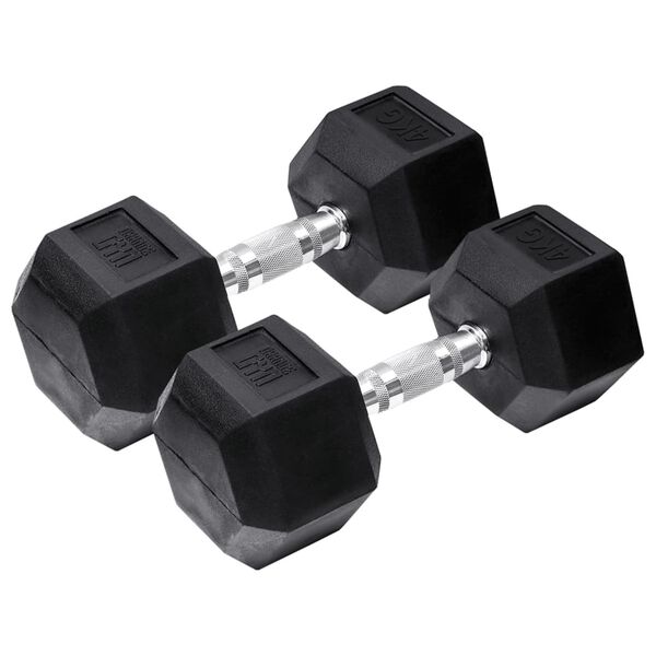Orange Gym Hantle sześciokątne, 2 x 4 kg, czarne