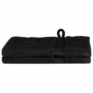vidaXL Ręcznik Gościnny SOLUND 2 szt. Czarny 15 x 21 cm 550 gsm
