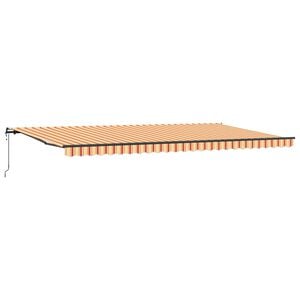 vidaXL Markiza wysuwana Ż&oacute;łty i pomarańczowy 600 &times; 300 cm