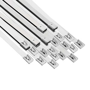 vidaXL Związywacz kablowy 25 szt. 7,9 x 400 mm srebrny