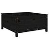 vidaXL Donica ogrodowa, czarna, 82,5x82,5x39 cm, lite drewno sosnowe