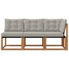 vidaXL Modułowa sofa na zewnątrz z poduszką 3 Sztuka Naturalny