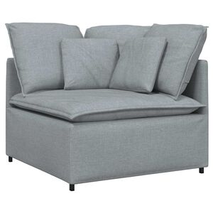 vidaXL Modułowy Narożnik Sofa z Poduszkami Jasnoszary 100 cm