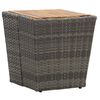 vidaXL Stolik herbaciany, szary, 41,5x41,5x43 cm, rattan PE i akacja