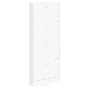 vidaXL Szafka na buty, biały, 59x17x150 cm, materiał drewnopochodny