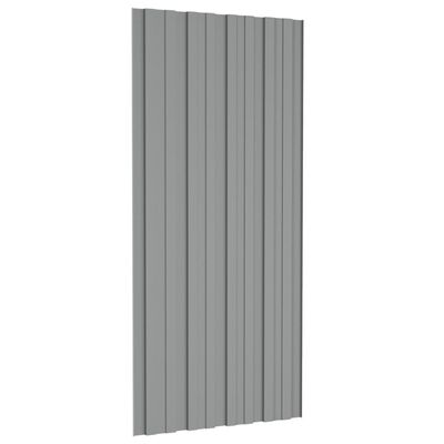 vidaXL Panele dachowe, 36 szt., stal galwanizowana, szare, 100x45 cm