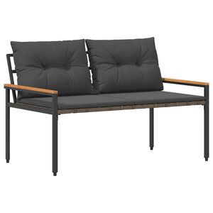 vidaXL Ławka ogrodowa 2 -Seater 116 x 67,5 x 72 cm polirattan