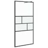 vidaXL Ściana prysznicowa typu walk-in Czarny 80 x 195 x 0.5 cm