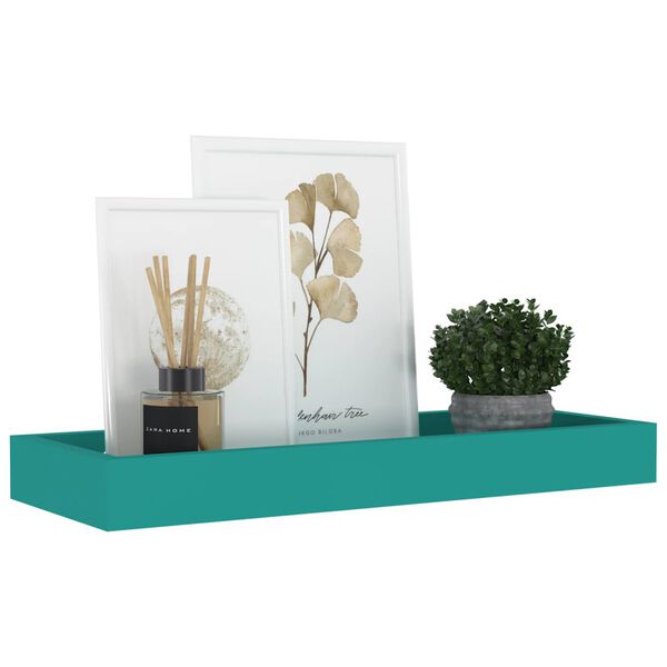 vidaXL P&oacute;łki ścienne Loggia, 2 szt., niebieskie, 40x15x4 cm, MDF