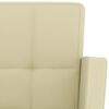 vidaXL Stołki barowe, 2 szt., kremowe, obite sztuczną skórą