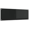 vidaXL Panel kuchenny Czarny 120 x 40 cm szkło hartowane