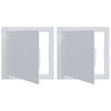 vidaXL Panele dostępu 2 szt. Biały 20 x 20 cm Plastik ABS