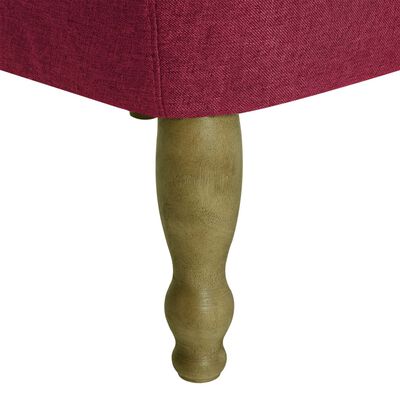 vidaXL Krzesła w stylu francuskim, 2 szt., czerwone wino, tkanina