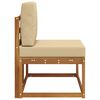 vidaXL Sofa końcowa na zewnątrz z poduszką Naturalny 91 x 63 x 73 cm