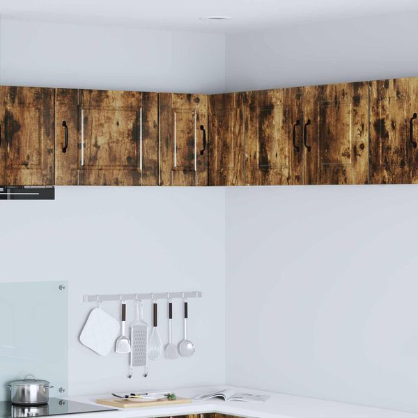 vidaXL Szafka kuchenna z p&oacute;łką z drzwiami Dąb wędzony 57 x 57 x 40 cm