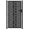 vidaXL Brama ogrodowa Czarny 110 x 205 cm Stal malowana proszkowo